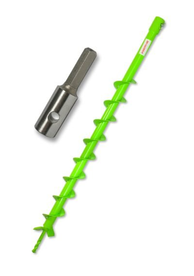 WERHE Erdbohrer 50mm HEX — Profi-Vollstahl Erdbohrer für Bohrhammer