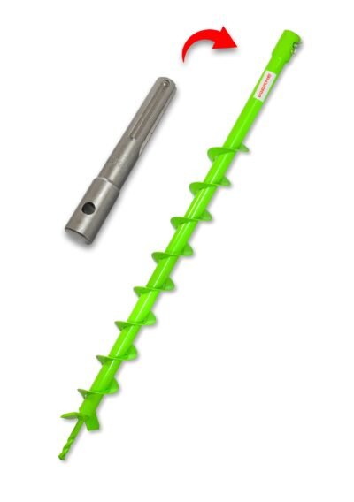 WERHE Erdbohrer 50mm SDS Max — Profi-Vollstahl Erdbohrer für Bohrhammer