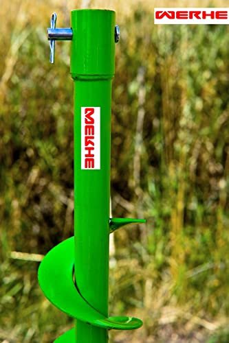 WERHE® Profi Bohrer VollStahl, Erdbohrer für bohrmaschine 60 mm extrem robust mit Hex Adapter - Pfahlbohrer Brunnenbohrer präzise Bohrspitze. - Image 10